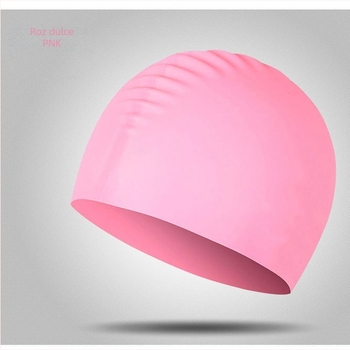 Pălărie de înot din silicon impermeabil cu protecție pentru urechi pentru adulți — unisex, confortabilă, imprimare logo disponibilă