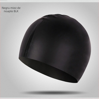 Pălărie de înot din silicon impermeabil cu protecție pentru urechi pentru adulți — unisex, confortabilă, imprimare logo disponibilă