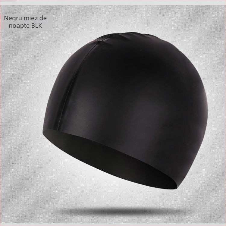 Pălărie de înot din silicon impermeabil cu protecție pentru urechi pentru adulți — unisex, confortabilă, imprimare logo disponibilă