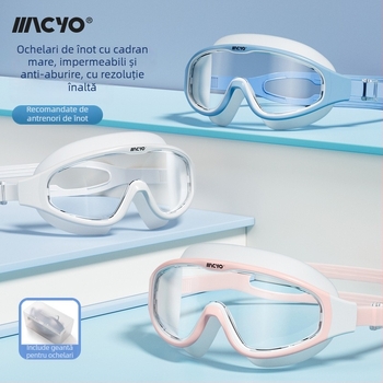 MACYO ochelari de înot antifog, HD, ramă mare, pentru adulți, lentile PC