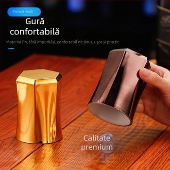 Haoxing ABS Căpăcel pentru zaruri, formă hexagonală cu talie, placare electroplată îngroșată, pentru bar/KTV, personalizabil, 100 buc./cutie