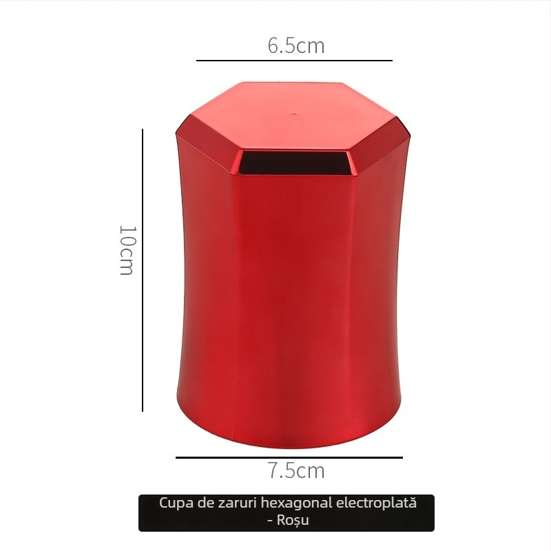 Haoxing ABS Căpăcel pentru zaruri, formă hexagonală cu talie, placare electroplată îngroșată, pentru bar/KTV, personalizabil, 100 buc./cutie