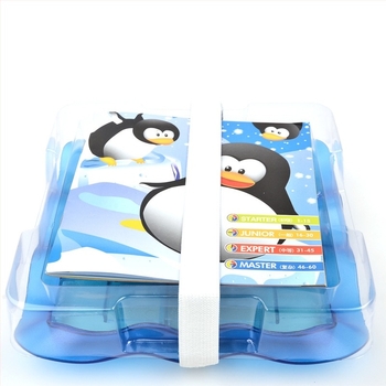 Puzzle labirint pinguini — joc de masă de birou, din plastic, brand Good Little Egg, stimulează gândirea logică și coordonarea mână-ochi, pentru copii 4-6 ani
