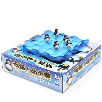 Puzzle labirint pinguini — joc de masă de birou, din plastic, brand Good Little Egg, stimulează gândirea logică și coordonarea mână-ochi, pentru copii 4-6 ani