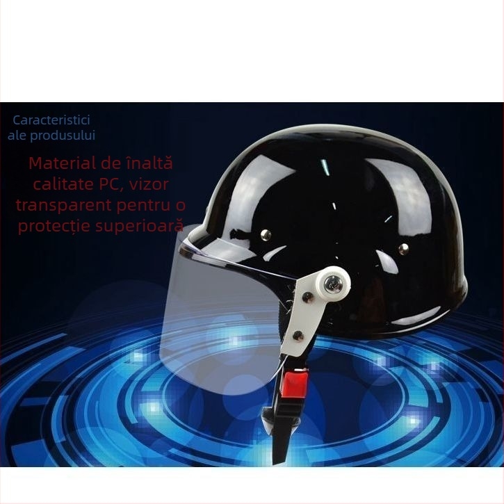 Cască din oțel cu protecție împotriva exploziei, cu mască – recuzită militară pentru filme și televiziune, pentru fani ai armatei