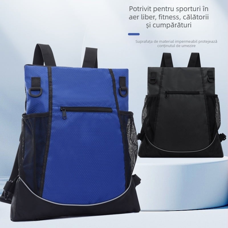 Rucsac sport Feng Du Ren — Oxford material, rezistent la abraziune și extensibil; pentru baschet, fotbal, drumeții și ciclism; căptușeală poliester.