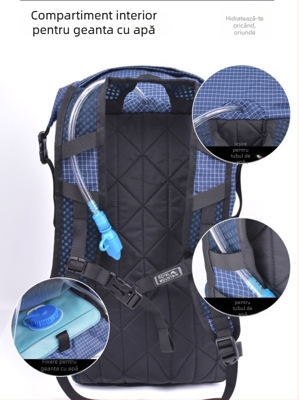 Rucsac outdoor ușor 25L, Roll-Top pliabil, impermeabil, respirabil, curele cu aer