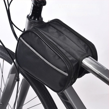 Geantă de cadru impermeabilă, rezistentă la uzură, pentru biciclete de drum și MTB, cu buzunar pentru telefon