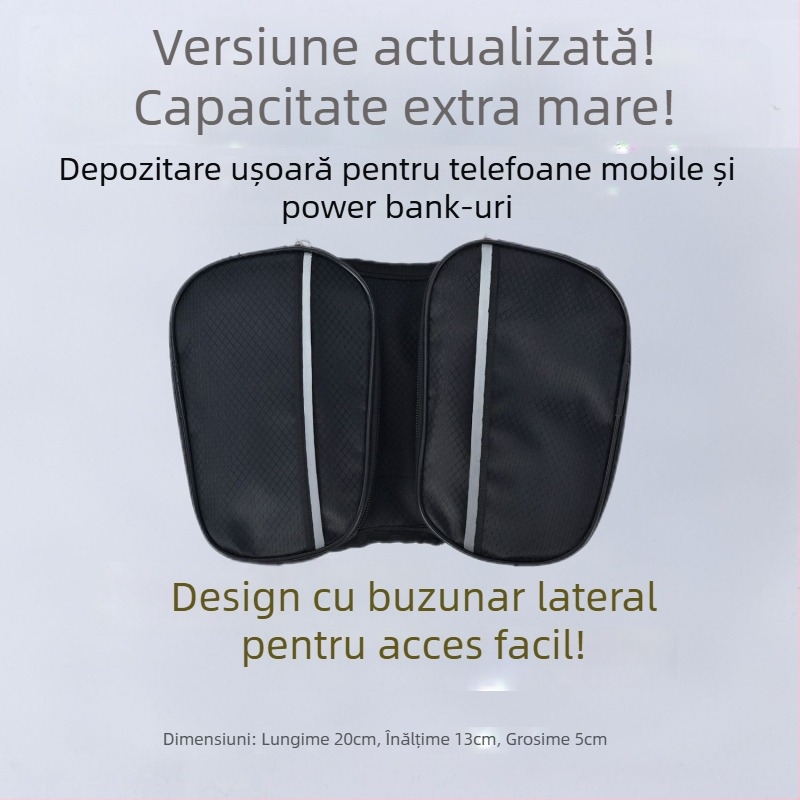 Geantă de cadru impermeabilă, rezistentă la uzură, pentru biciclete de drum și MTB, cu buzunar pentru telefon