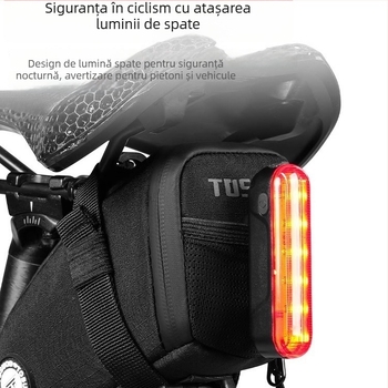 Geantă de șa pentru bicicletă, capacitate mare, EVA+PUB fibră de carbon, 1.9L, model ASSSD5542, cu căptușeală