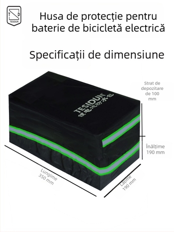 TESIDUN geantă pentru bicicletă pentru depozitare spate, poliester, husă de protecție baterie litiu, model mic, capacitate 8, cu căptușeală