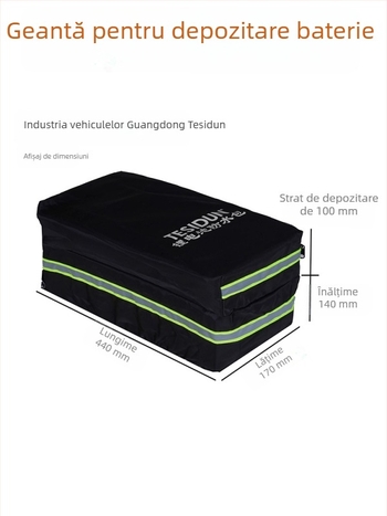 TESIDUN geantă pentru bicicletă pentru depozitare spate, poliester, husă de protecție baterie litiu, model mic, capacitate 8, cu căptușeală