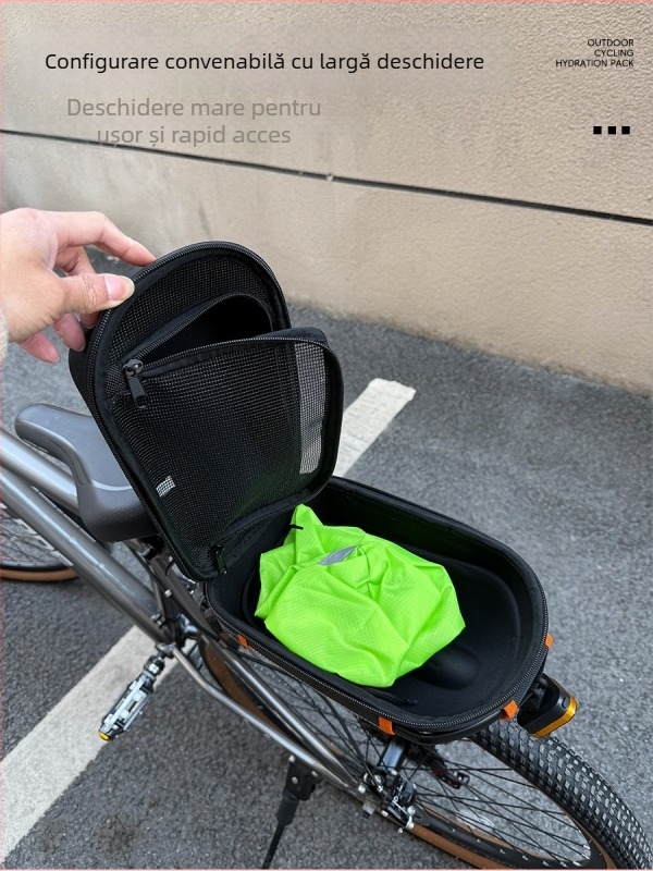 Geantă pentru portbagajul din spate al bicicletei, cu corp rigid și închidere rapidă; Model 008 Shelf Bag, Material: textil, Capacitate sub 20L, Brand nanfeng