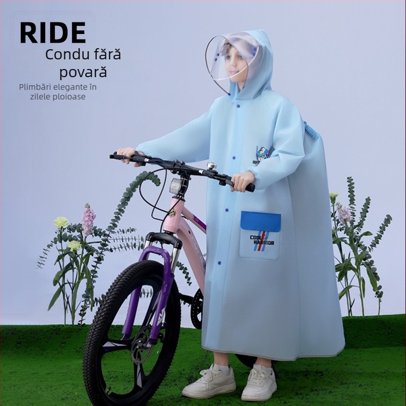 Geacă de ploaie pentru copii, model desen animat, material EVA, strat impermeabil PU, reutilizabil, personalizabil