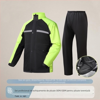 Poncho de ploaie pentru motociclete, pentru adulți – protecție la ploi torențiale, pentru o persoană, imprimare logo disponibilă, material Chun Yafang, adeziv PU impermeabil