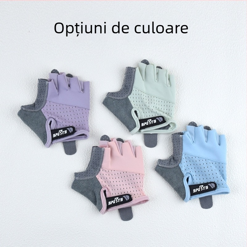 Mănuși sportive pentru copii, cu degetul jumătate, pentru antrenament de cățărare, antiderapante, rezistente la uzură, elastice, respirante, subțiri; pentru ciclism outdoor, bară orizontală și role