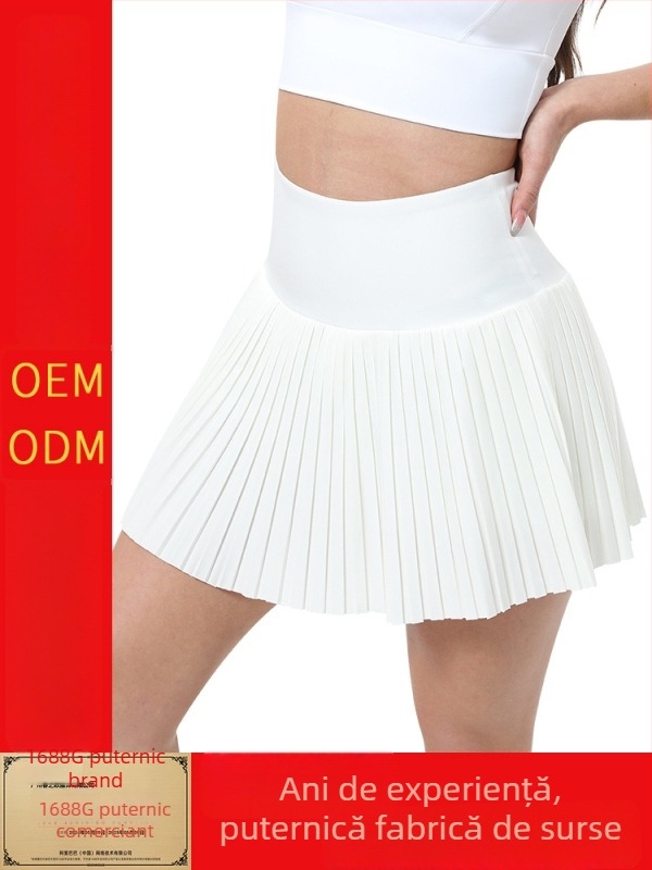 Fustă pentru femei – sporturi în aer liber, plisată, scurtă, All-Season, material: poliester 82%/spandex 18%, căptușeală Lycra 18%, pentru alergare și tenis