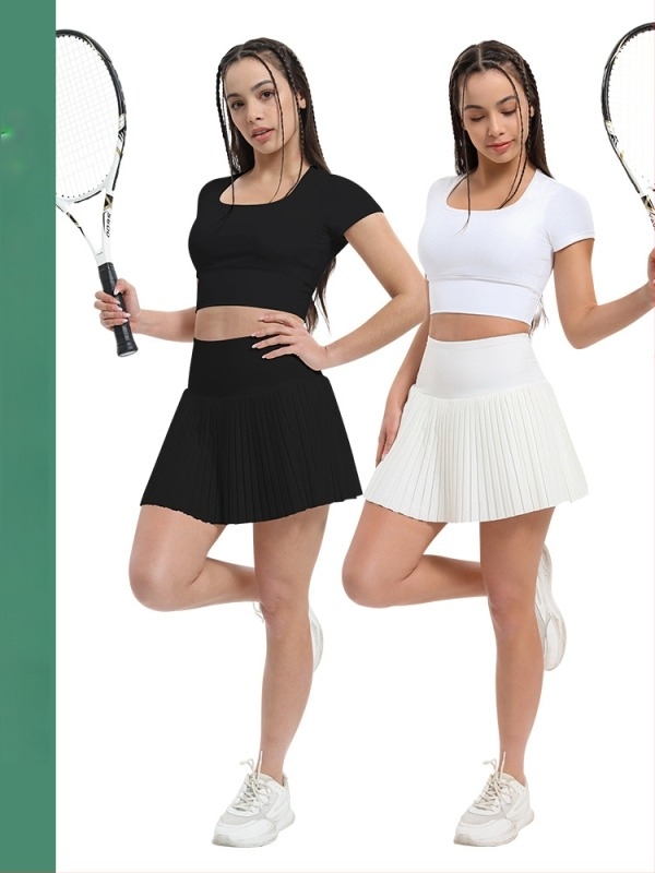 Fustă pentru femei – sporturi în aer liber, plisată, scurtă, All-Season, material: poliester 82%/spandex 18%, căptușeală Lycra 18%, pentru alergare și tenis