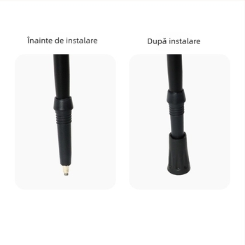 Băț de drumeție telescopic pentru drumeții montane – aliaj de aluminiu, design telescopic, potrivit pentru adulți