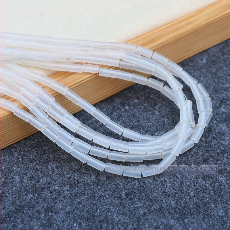 Mărgele libere – piatră naturală, lustruite, cilindrice tubulare, Primăvara 2025