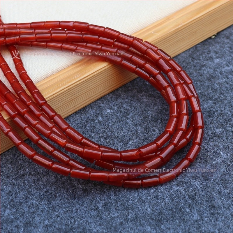 Mărgele libere – piatră naturală, lustruite, cilindrice tubulare, Primăvara 2025