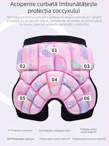 Protecții de șold EVA Ice Amber pentru copii – patinaj cu role, Specificația A