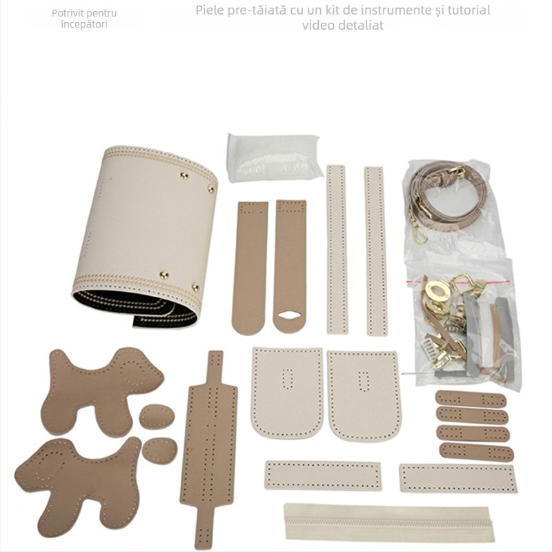 Geantă handmade Boston - material PU, formă de pernă, închidere cu latch, textură moale