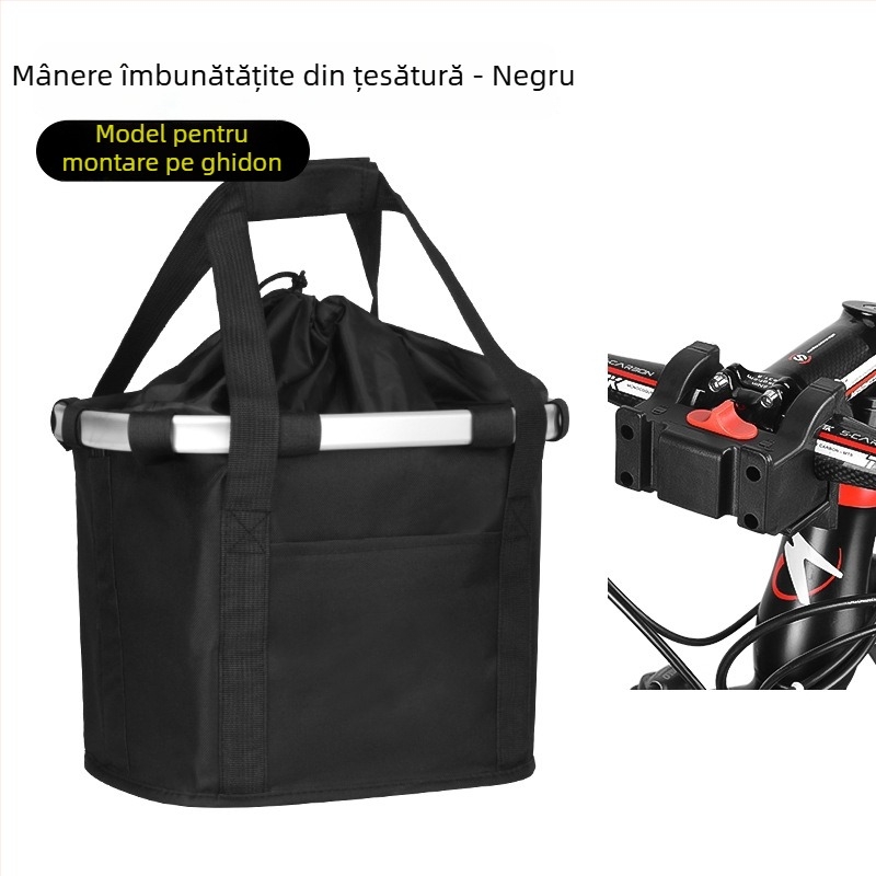 Coș frontal pentru bicicletă de munte, pliabil, din stofă Oxford, brand Inwild, model 162401