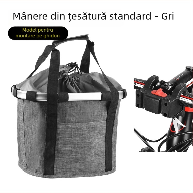 Coș frontal pentru bicicletă de munte, pliabil, din stofă Oxford, brand Inwild, model 162401