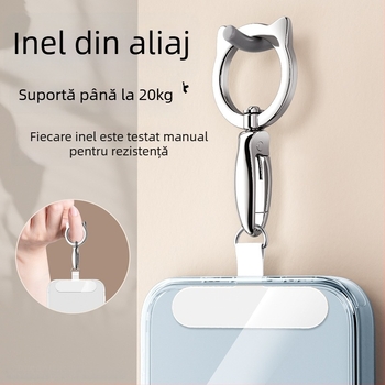 Lanyard pentru telefon mobil - YAGEEN, Unisex, Personalizare disponibilă, Tipărire logo posibil, Cataramă metalică