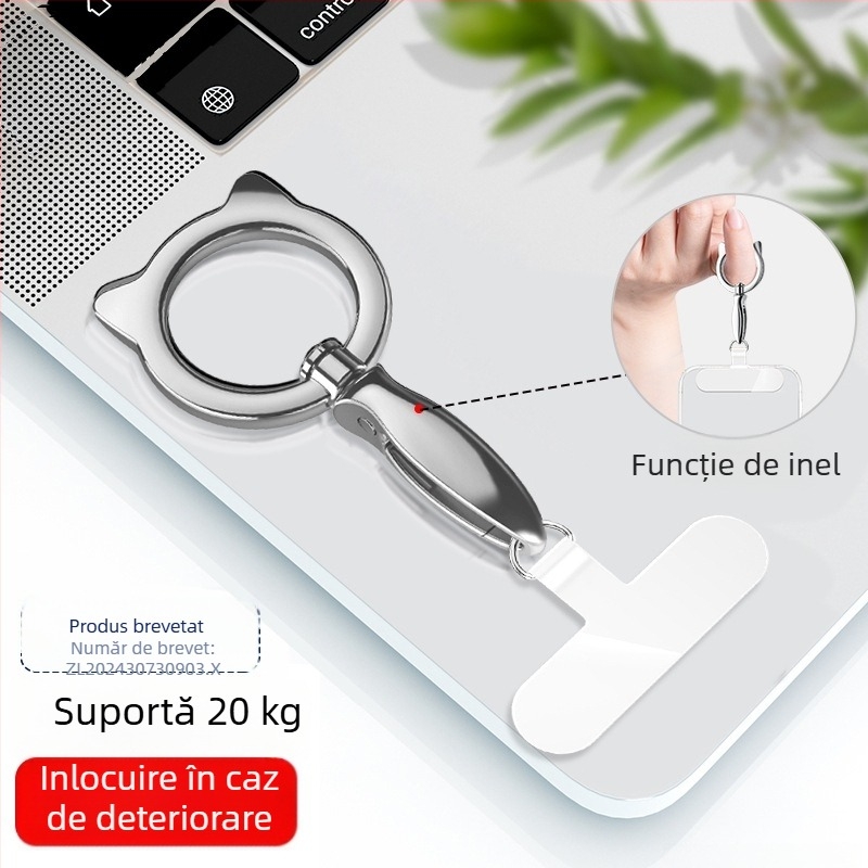 Lanyard pentru telefon mobil - YAGEEN, Unisex, Personalizare disponibilă, Tipărire logo posibil, Cataramă metalică