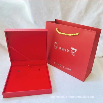 Cutie pentru bijuterii de depozitare — construcție din carton, destinată depozitării bijuteriilor, include o felicitare creativă