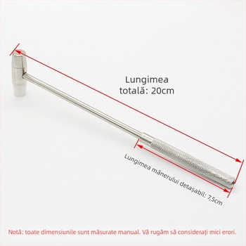 Cioc de reparat ceasuri, cu cap dublu detașabil; capul: fier/alamă/plastic; tijă: fier/alamă; potrivit pentru repararea ceasurilor și montarea de instrumente de precizie