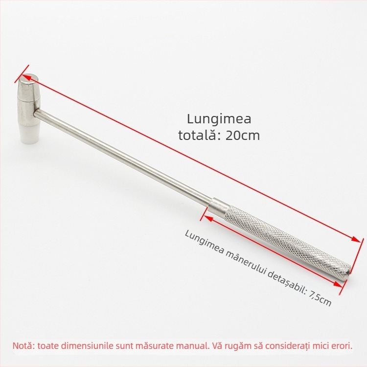 Cioc de reparat ceasuri, cu cap dublu detașabil; capul: fier/alamă/plastic; tijă: fier/alamă; potrivit pentru repararea ceasurilor și montarea de instrumente de precizie