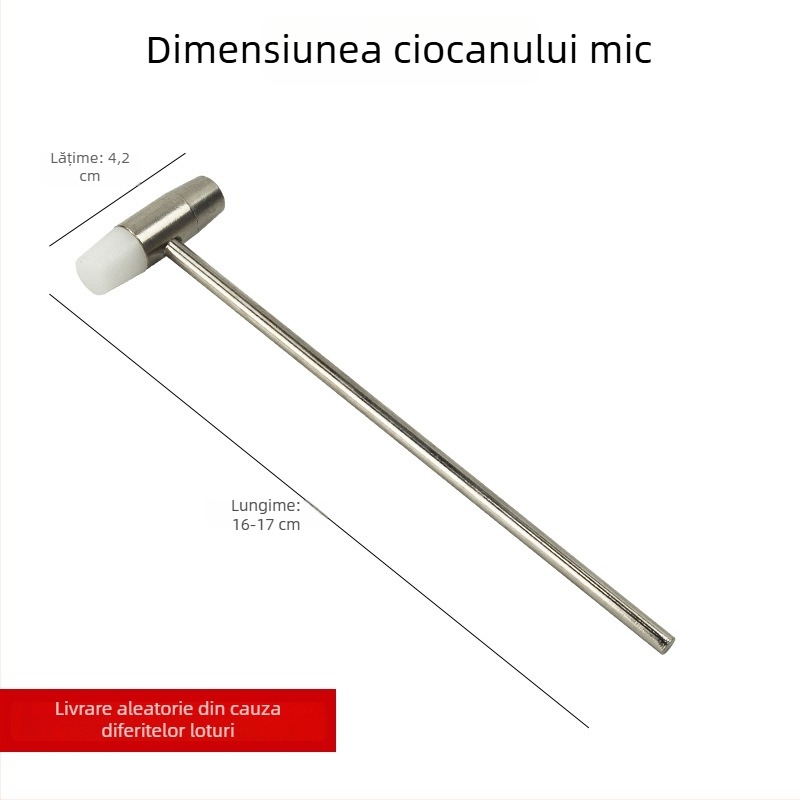Cioc de reparat ceasuri, cu cap dublu detașabil; capul: fier/alamă/plastic; tijă: fier/alamă; potrivit pentru repararea ceasurilor și montarea de instrumente de precizie