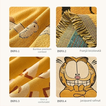 Cuvertură și husă pentru canapea cu motiv de pisică – din fir de bumbac, stil modern minimalist, antiderapant, pentru canapea de trei locuri