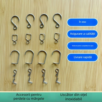 Cârlig de perdea din oțel inoxidabil, stil modern minimalist, modelul A142.