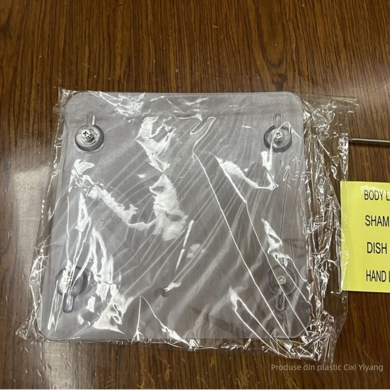 Dispersor de săpun montat pe perete, cu trei duze, acționat prin apăsare manuală, ABS, stil modern minimalist, 230 g