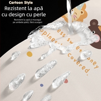 Cortină de duș din poliester, stil modern minimalist, model cu animale, personalizabilă