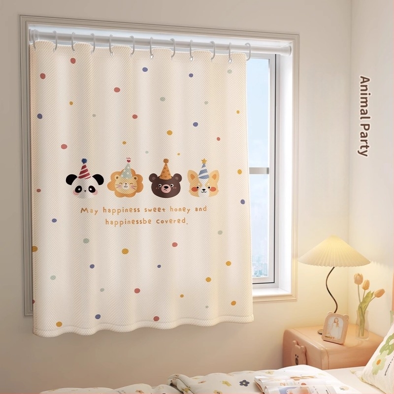 Cortină de duș din poliester, stil modern minimalist, model cu animale, personalizabilă