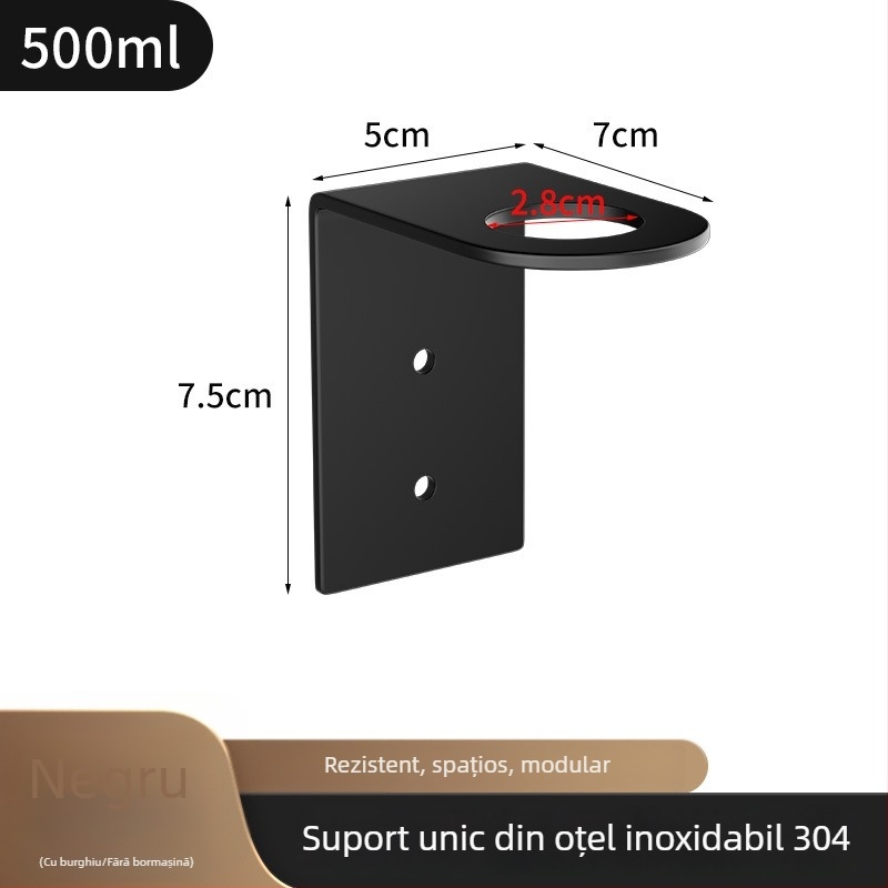 Suport pentru sticle din oțel inoxidabil 304, mecanism de presare manual, finisaj lucios, stil modern