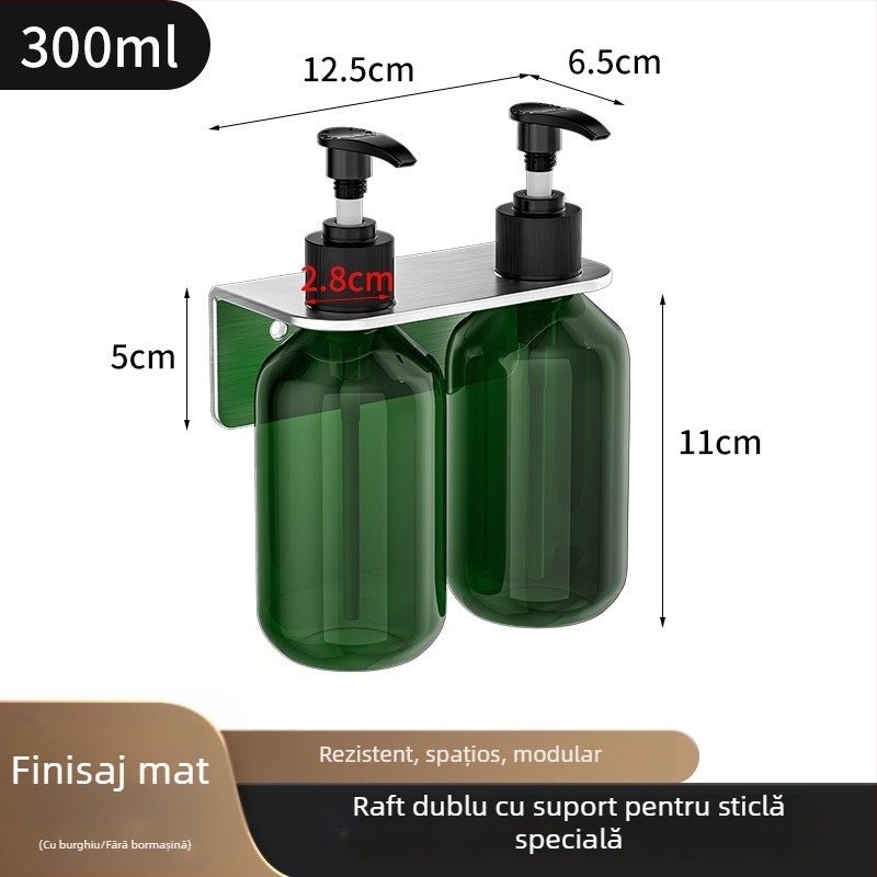 Suport pentru sticle din oțel inoxidabil 304, mecanism de presare manual, finisaj lucios, stil modern