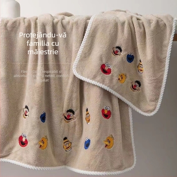 Prosop de baie cu design purtabil, brocart poliester, 200–300 g, fibră 150D, finisaj tivire