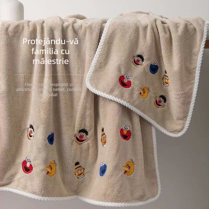 Prosop de baie cu design purtabil, brocart poliester, 200–300 g, fibră 150D, finisaj tivire