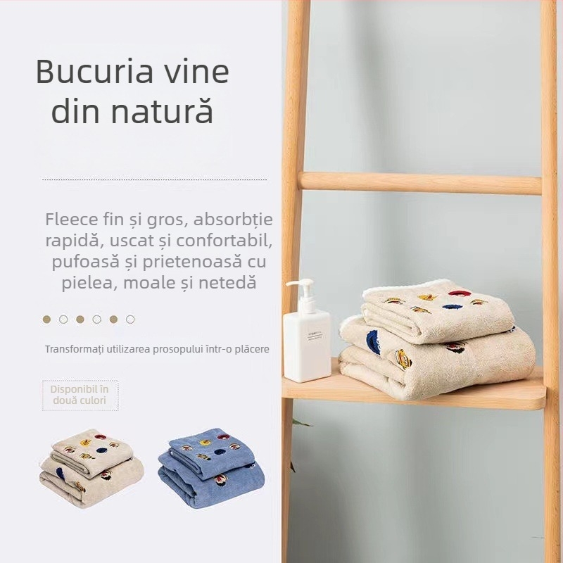 Prosop de baie cu design purtabil, brocart poliester, 200–300 g, fibră 150D, finisaj tivire