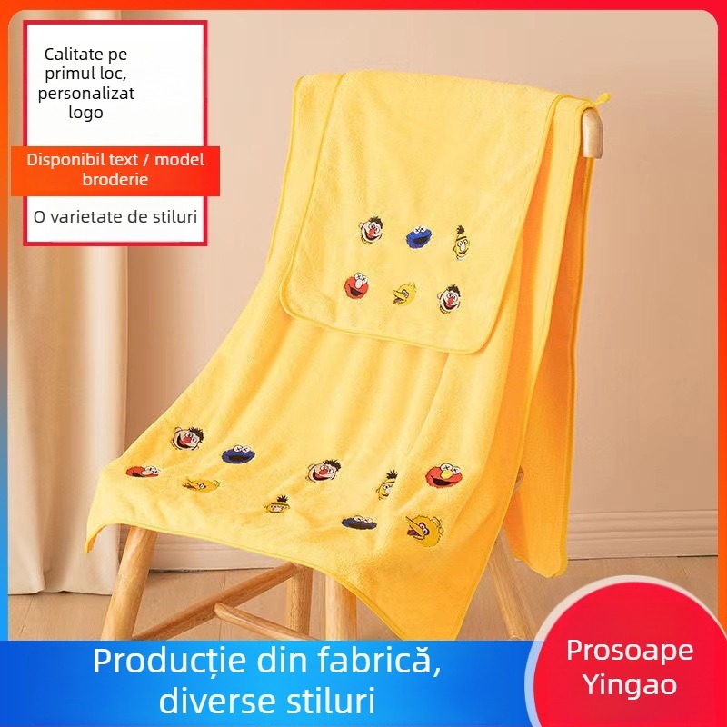 Prosop de baie cu design purtabil, brocart poliester, 200–300 g, fibră 150D, finisaj tivire