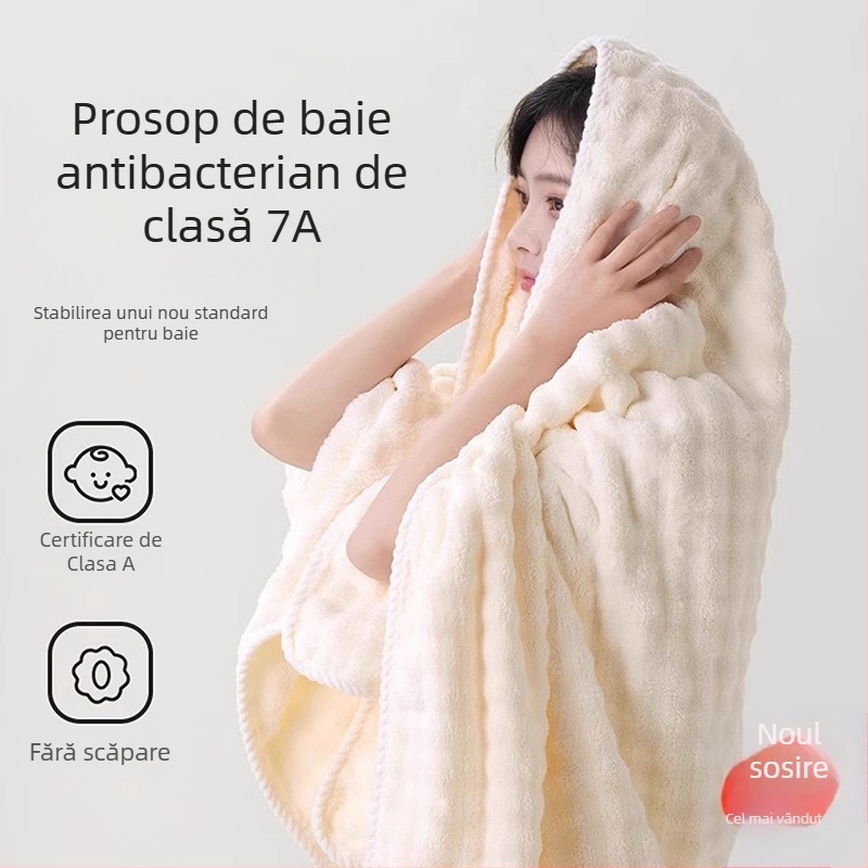 Prosop de baie din microfibră, îngroșat, 300–400 g/m², broderie personalizabilă, finisaje jacquard și velur, 40 fibre