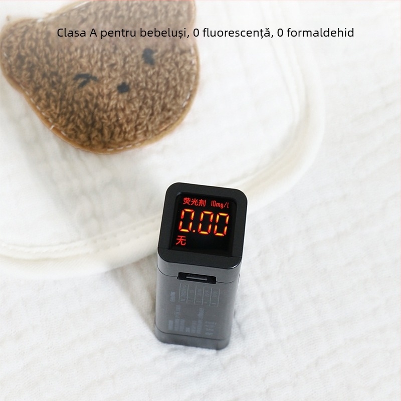 Prosop brodat din bumbac 100% pentru bebeluși, absorbant, cu fir 40