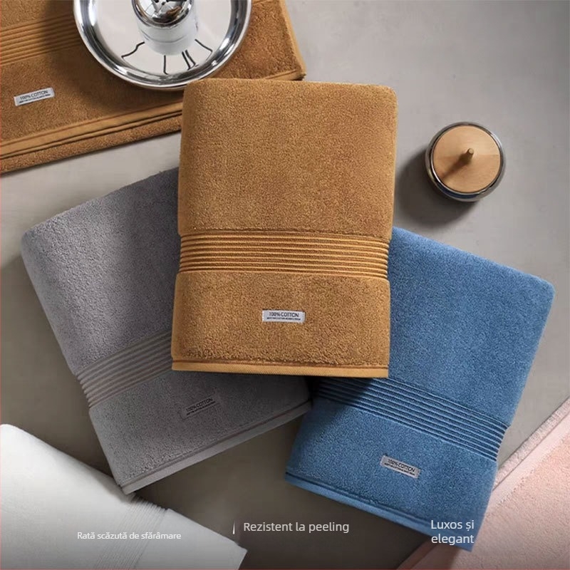 Prosop de baie, 90% bumbac, 10% poliester; greutate 800 g; țesătură simplă; fire ușor răsucite