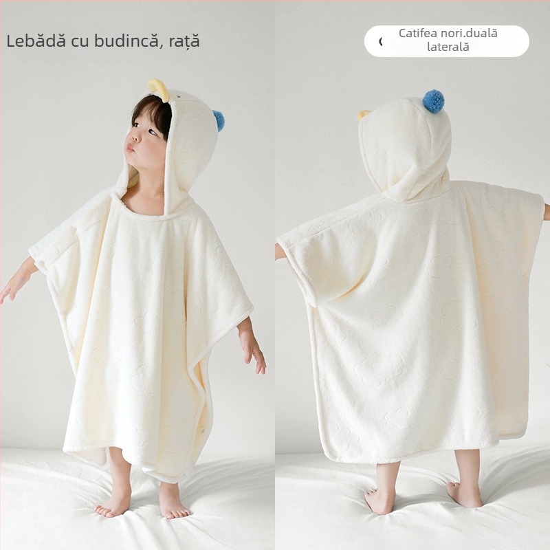 Prosop de baie purtabil pentru copii cu glugă - Very cute, poliester, 200–300 g, 40 fibre, tiv cusut